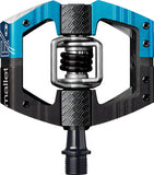 Crank Brothers Mallet Enduro Pedals - Dual Sided Clipless with Platform, Aluminum, 9/16", Blue/Black, Long Spindle