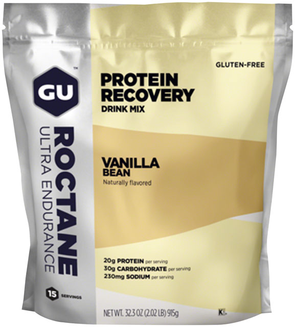 GU Roctane Recovery Drink Mix: Vanilla Bean, 15 Serving Packet
