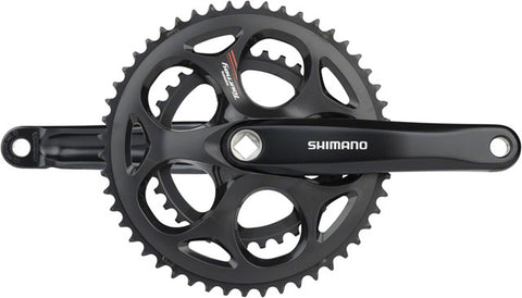 Shimano Tourney FC-A070 Crankset - 170mm, 7/8-Speed, 50/34t, Riveted, Square Taper JIS Spindle Interface, Black