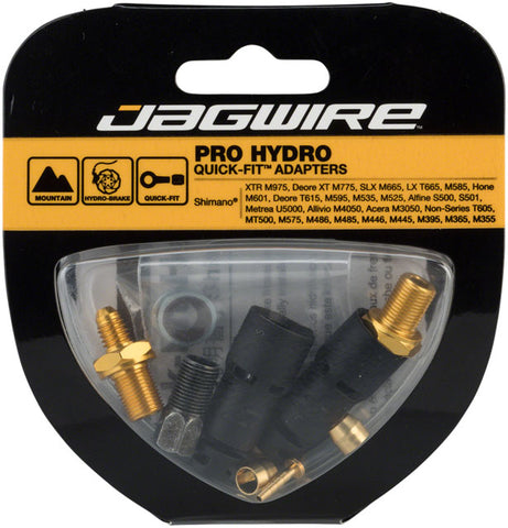 Jagwire Pro Disc Brake Hydraulic Hose Quick-Fit Adapters for Shimano XTR, Deore XT, SLX, LX, Hone, Deore, Alfine, Metrea, Alivio and Acera