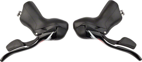 microSHIFT R10 Drop Bar Shift Lever Set - 2 x 10-Speed, Shimano Compatible, Black