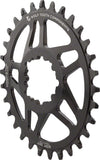 Wolf Tooth Elliptical Direct Mount Chainring - 30t, SRAM Direct Mount, Drop-Stop, For SRAM 3-Bolt Cranksets, 6mm Offset, Black