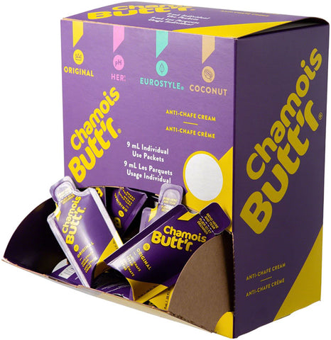 Chamois Butt'r Original: 0.3oz Packet, POP Box of 75