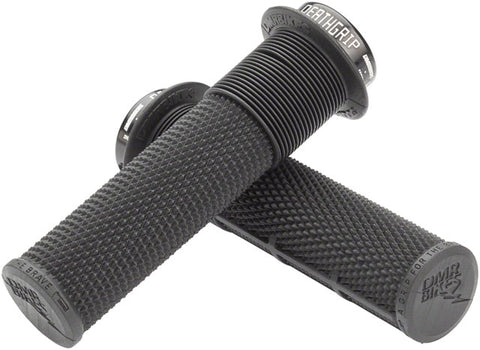 DMR DeathGrip Flanged Grips - Thick, Lock-On, Black