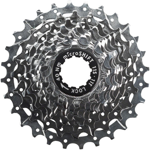 microSHIFT H11 Cassette - 11 Speed, 11-28t, Silver, Chrome Plated
