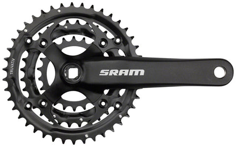 SRAM S-600 Crankset - 175mm, 8-Speed, 42/32/22t, 104/64 BCD, Square Taper JIS Spindle Interface, Black