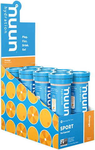 Nuun Sport Hydration Tablets: Orange, Box of 8 Tubes