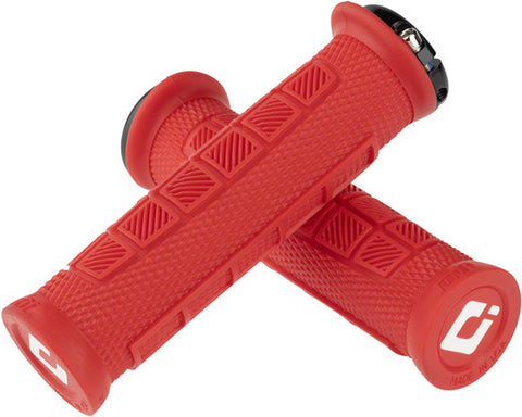 ODI Elite Pro Grips - Burnt Red Black, Lock-On