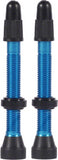 WTB Aluminum TCS Tubeless Valves: 34mm, Blue, Pair