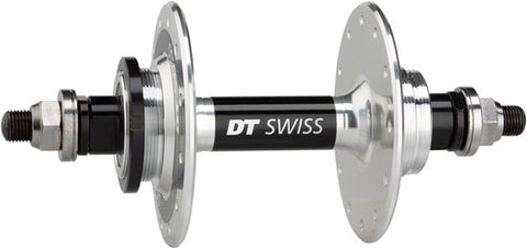 DT Swiss 370 Track Rear Hub - 10 x 1 Threaded x 120mm, Rim Brake, Threaded, Polished, 24H