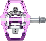 HT Components T2 Pedals - Dual Sided Clipless with Platform, Aluminum, 9/16", Purple