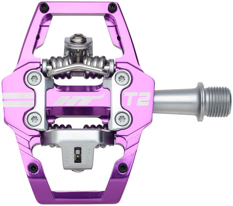 HT Components T2 Pedals - Dual Sided Clipless with Platform, Aluminum, 9/16