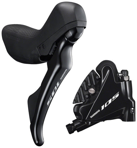 Shimano 105 ST-R7020 Right Standard Reach 11-Speed Hydraulic Brake/Shift Lever with BR-R7070 Rear Flat Mount Caliper