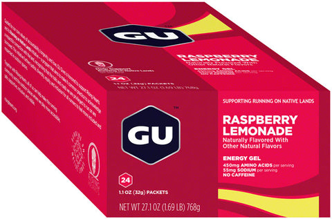 GU Energy Gel - Raspberry Lemonade, Box of 24