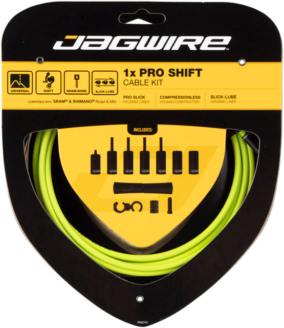 Jagwire 1x Pro Shift Kit Road/Mountain SRAM/Shimano, Organic Green