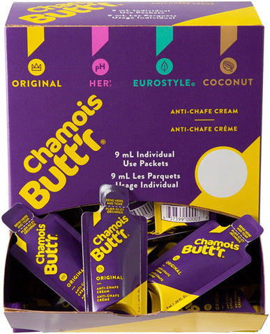 Chamois Butt'r Original: 0.3oz Packet, POP Box of 75