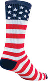 SockGuy Crew USA Flag Socks - 6 inch, Red/White/Blue, Small/Medium