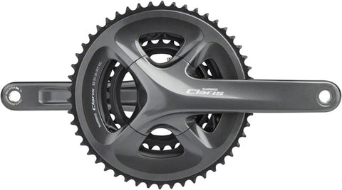 Shimano Claris FC-R2030 Crankset - 170mm, 8-Speed, 50/39/30t, 110/74 BCD, Hollowtech II Spindle Interface, Black