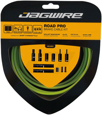 Jagwire Pro Brake Cable Kit Road SRAM/Shimano, Organic Green