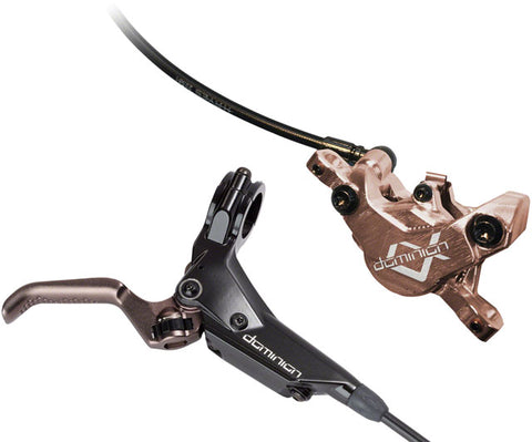 Hayes Dominion A2 Disc Brake and Lever - Rear, Hydraulic, Post Mount, Black/Bronze