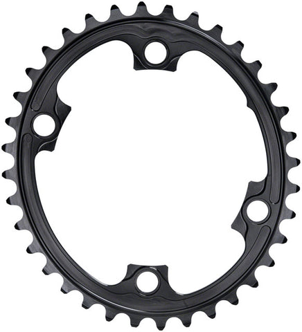 absoluteBLACK Premium Oval 110 BCD Road Inner Chainring for Shimano Dura-Ace 9000 - 36t, 110 Shimano Asymmetric BCD, 4-Bolt, Black