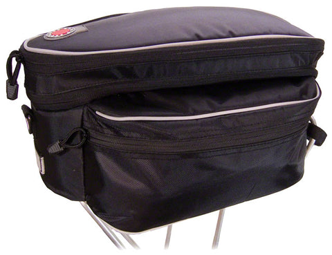 Banjo Brothers Expanding Rack Top Bag: Black