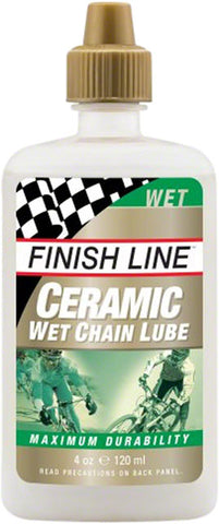 Finish Line Ceramic Wet Bike Chain Lube - 4 fl oz, Drip