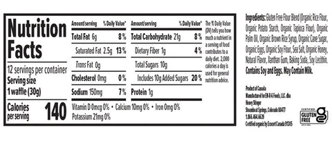 Honey Stinger Gluten Free Organic Waffle - Salted Caramel, Box of 12