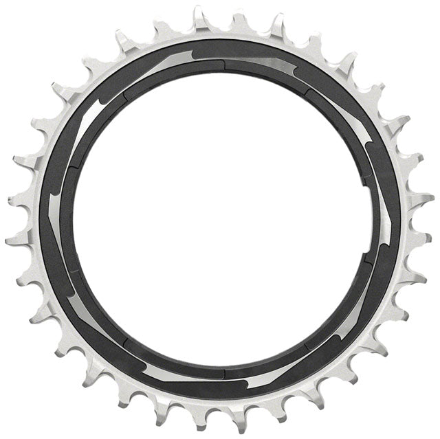 SRAM XX SL Eagle T-Type Thread Mount Chainring - 32t, 12-Speed, Thread Mount  (For XX SL PM Spider), 0mm Offset, Aluminum, Black/Silver
