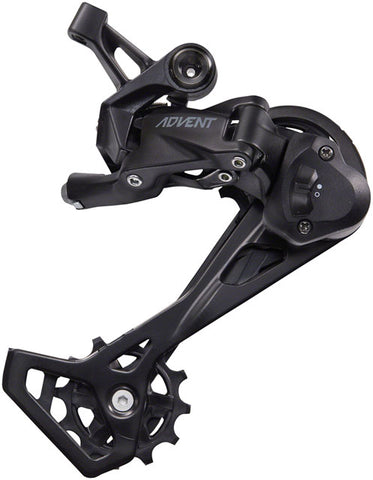microSHIFT ADVENT Rear Derailleur - 9 Speed, Long Cage, Black, With Clutch